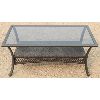 Image 1 : GLASS TOP WICKER STYLE TABLE