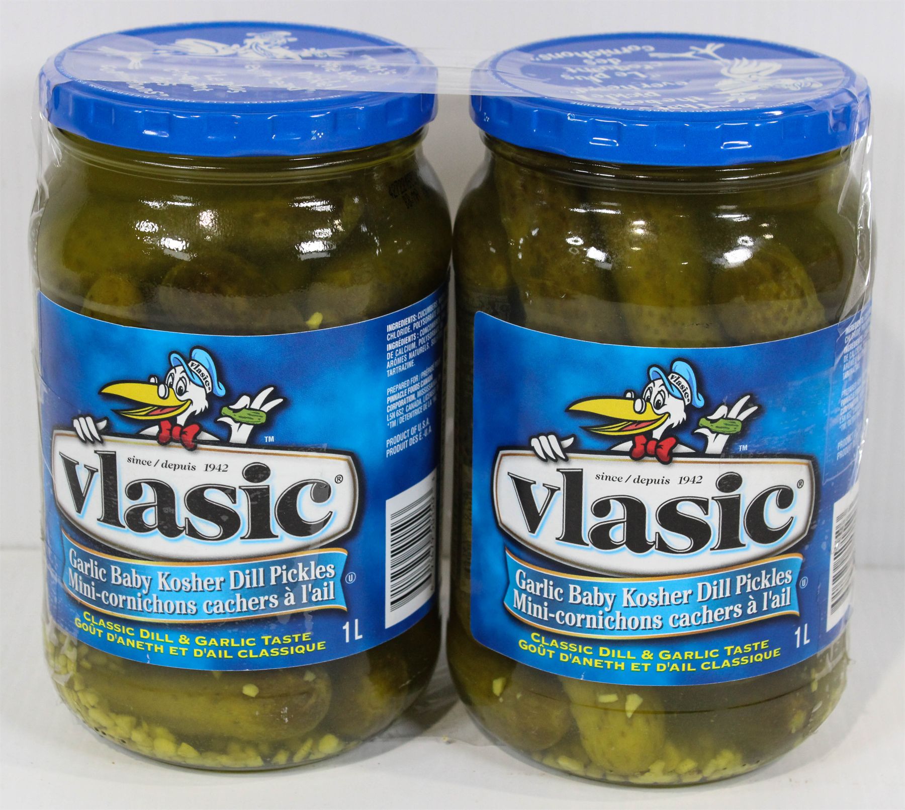 2 VLASIC GARLIC BABY KOSHER DILL PICKLES 2-vlasic-garlic-baby-kosher-dill-pickles