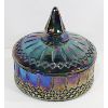 Image 1 : CARNIVAL GLASS LIDDED DISH