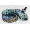 Image 2 : CARNIVAL GLASS LIDDED DISH