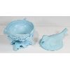 Image 2 : UNIQUE BLUE BIRD ON NEST LIDDED DISH