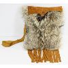Image 1 : CREE NATION MOOSE HIDE AND FUR FRINGED SHOULDER BAG