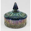 Image 1 : CARNIVAL GLASS LIDDED DISH