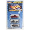 Image 1 : HOT WHEELS 2001 COLLECTION 3 PACK WITH COLLECTOR BOOK - BLACK VETTE WITH FLAMES