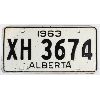Image 1 : 1963 ALBERTA LICENCE PLATE
