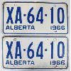 Image 1 : SET OF 1966 ALBERTA LICENCE PLATES