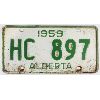 Image 1 : 1959 ALBERTA LICENCE PLATE