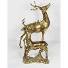 Image 1 : 2 SOLID BRASS DEER FIGURES