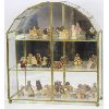 Image 1 : BRASS CURIO CABINET W/ WADE TEA ORNAMENT COLLECTION