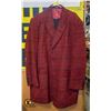 Image 1 : XXL MAROON (NEW) OVERCOAT WITH SCARF