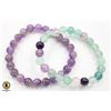 Image 1 : #37-NATURAL AMETHYST & FLOURITE BRACELET