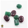 #03-GREEM EMERLAD& RED RUBY GEMSTONE 73.10 CT