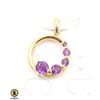 Image 1 : #83-UNHEATED PURPLE AMETHYST & CZ PENDANT