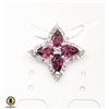 Image 1 : #85-UNHEATED PURPLE AMETHYST & CZ PENDANT