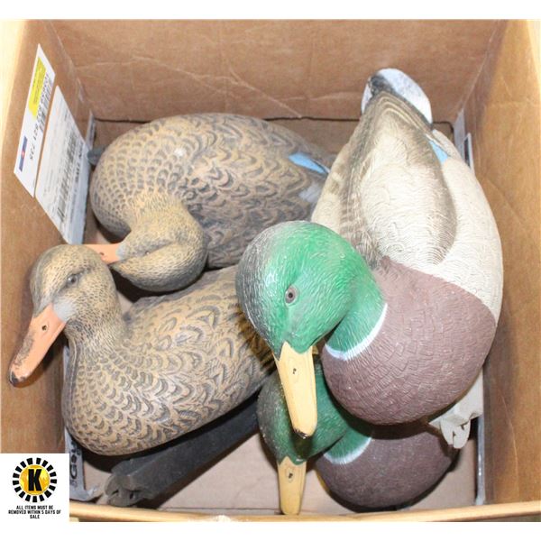 PACKAGE WITH 4 CABELAS MALLARD DUCK DECOYS