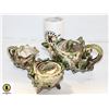 VINTAGE CERAMIC FRANCE SEASHELL 3 PCS TEA SET