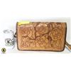 Image 1 : 1969 HAND MADE LEATHER ROSE PATTERN
