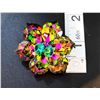 Image 1 : RAINBOW TITANIUM FLOWER BROOCH.