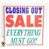 Image 1 : VINYL CLOSING OUT SALE EVERYTHING MUST GO SIGN