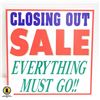 Image 1 : VINYL CLOSING OUT SALE EVERYTHING MUST GO SIGN