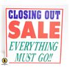 Image 1 : VINYL CLOSING OUT SALE EVERYTHING MUST GO SIGN