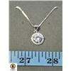 Image 1 : 49 CM BOX CHAIN WITH 1 CT CENTER CZ WITH CLEAR