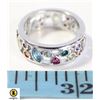 Image 1 : MULTI COLORED AND SHAPED CZ STONES SIZE 9