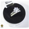 Image 1 : STAMPED 925 2 PIECE WEDDING SET WITH 1.25 CT CZ