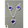 Image 1 : SILVER TONE 20 INCH NECKLACE WITH HEART SHAPED