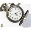 Image 2 : NEW BRONZE TONE GOLF SCENE POCKET WATCH WITH