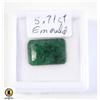 Image 1 : 5.71 CT EMERALD CUT EMERALD COLOR ENHANCED