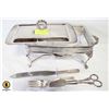 SILVER PLATE COVERED CHAFING DISH W/GLASS INSERT