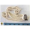Image 1 : MULTI STRAND CARVED BONE BEAD NECKLACE