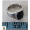 Image 1 : MENS BLACK ONYX RING SIZE 10