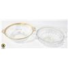 Image 1 : VINTAGE ETCHED GLASS BOWLS- LOT OF 2