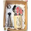 Image 1 : KITCHEN UTENSILS & HOLDER- ASSORTED LOT