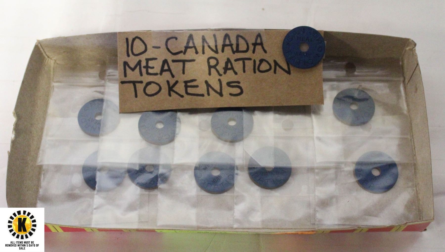 Meat Ration Token 10 - CANADA MEAT RATION TOKENS WWII - 1940'S