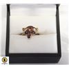 Image 1 : ESTATE GARNET LADIES RING IN BOX-ESTATE