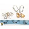 Image 1 : ESTATE CITRINE DROP EARRINGS & SWAROVSKI