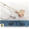 Image 1 : ESTATE ROSE GOLD ELEPHANT NECKLACE, SOLITAIRE