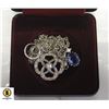 Image 1 : ESTATE MINIATURE WEDDING RING SET CHARM, BLUE