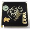 Image 1 : ESTATE IVORY ELEPHANT NECKLACE, JADE PENDANT NECKL