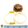 Image 1 : ESTATE ASIAN BANGLES & LUCKY MONEY FROG FIGURINE