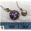 ESTATE ITALY MURANO PENDANT NECKLACE, &