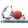 Image 1 : 925 SILVER EARRINGS, QUARTZ 925 SILVER NECKLACE