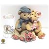 Image 1 : VINTAGE MOTHER AND CHILD TEDDY BEAR FIGURINES IN