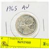 1965 AU CANADIAN SILVER QUARTER