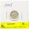 1945 NFLD KING GEORGE SILVER FIVE CENT