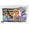 Image 1 : 4 VARIOUS POKEMON NEW SEALED BOOSTER PKS