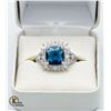 Image 1 : STAMPED 925 10 MM BLUE CZ WITH PEAR AND ROUND